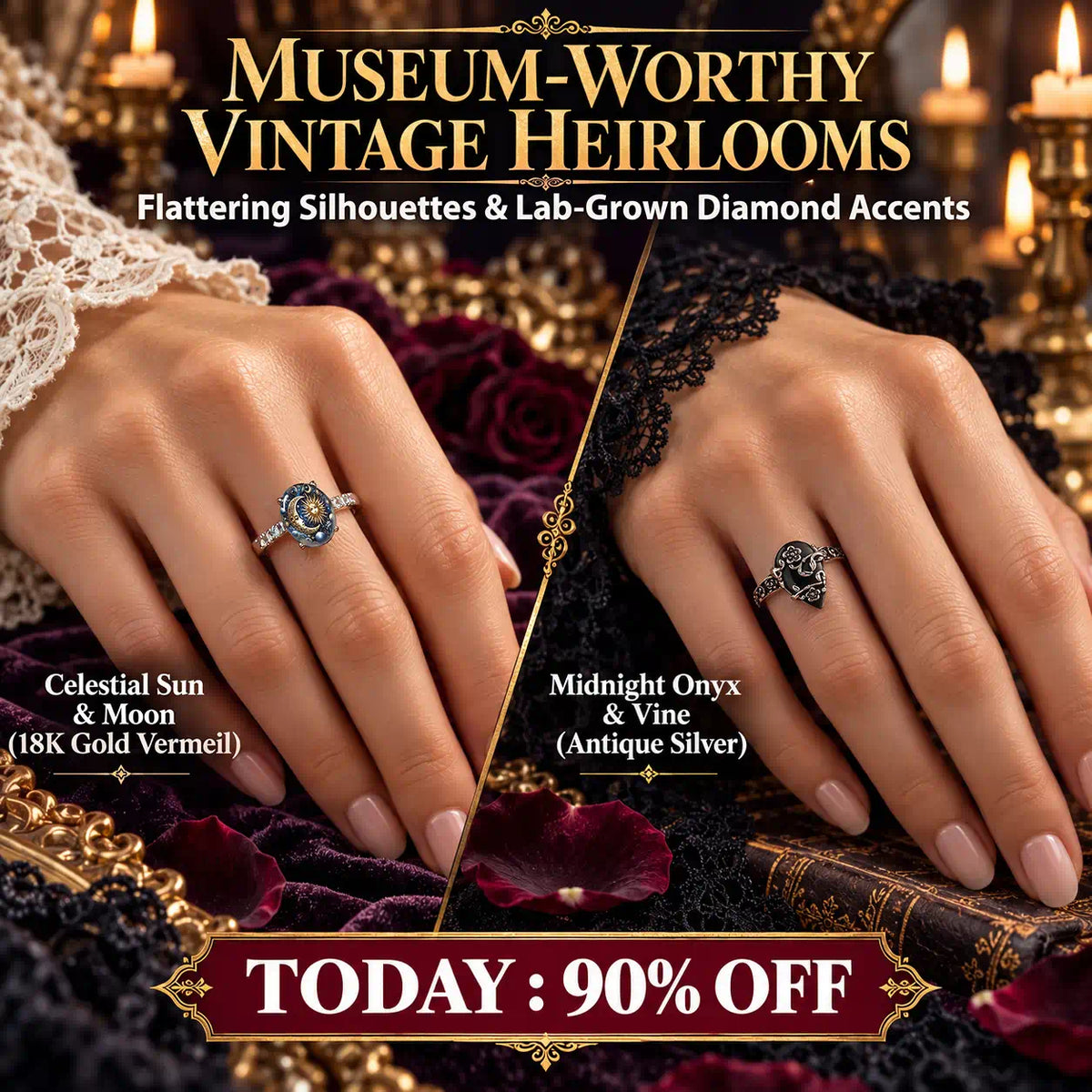 NOT JUST A RING — A TIMELESS HEIRLOOM OF SUN, MOON & MYSTERY-Last Day Sale-90% OFF🔥