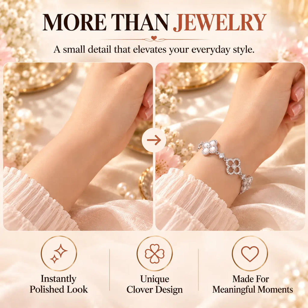 A Little Symbol Of Luck, Love & Beauty — A Timeless Clover Diamond Bracelet Made To Shine With You Every Day -Last Day Sale-90% OFF🔥