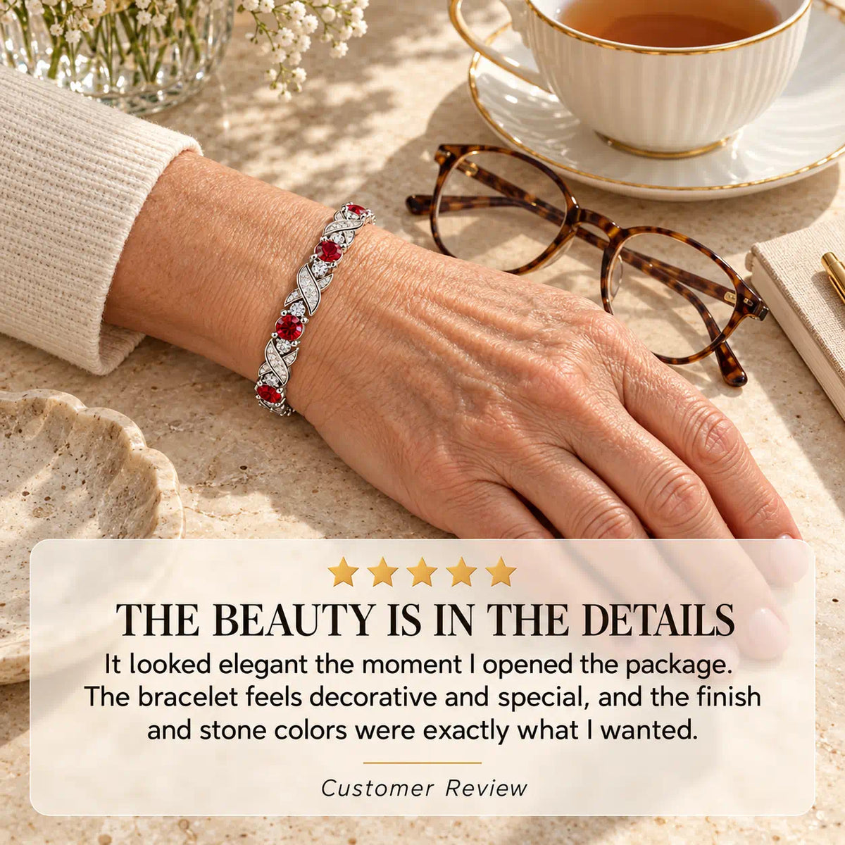 Energy Magnetic Bracelet – Elegant Gemstone Details, Four Beautiful Finishes & Everyday Statement Style-Last Day Sale-90% OFF🔥