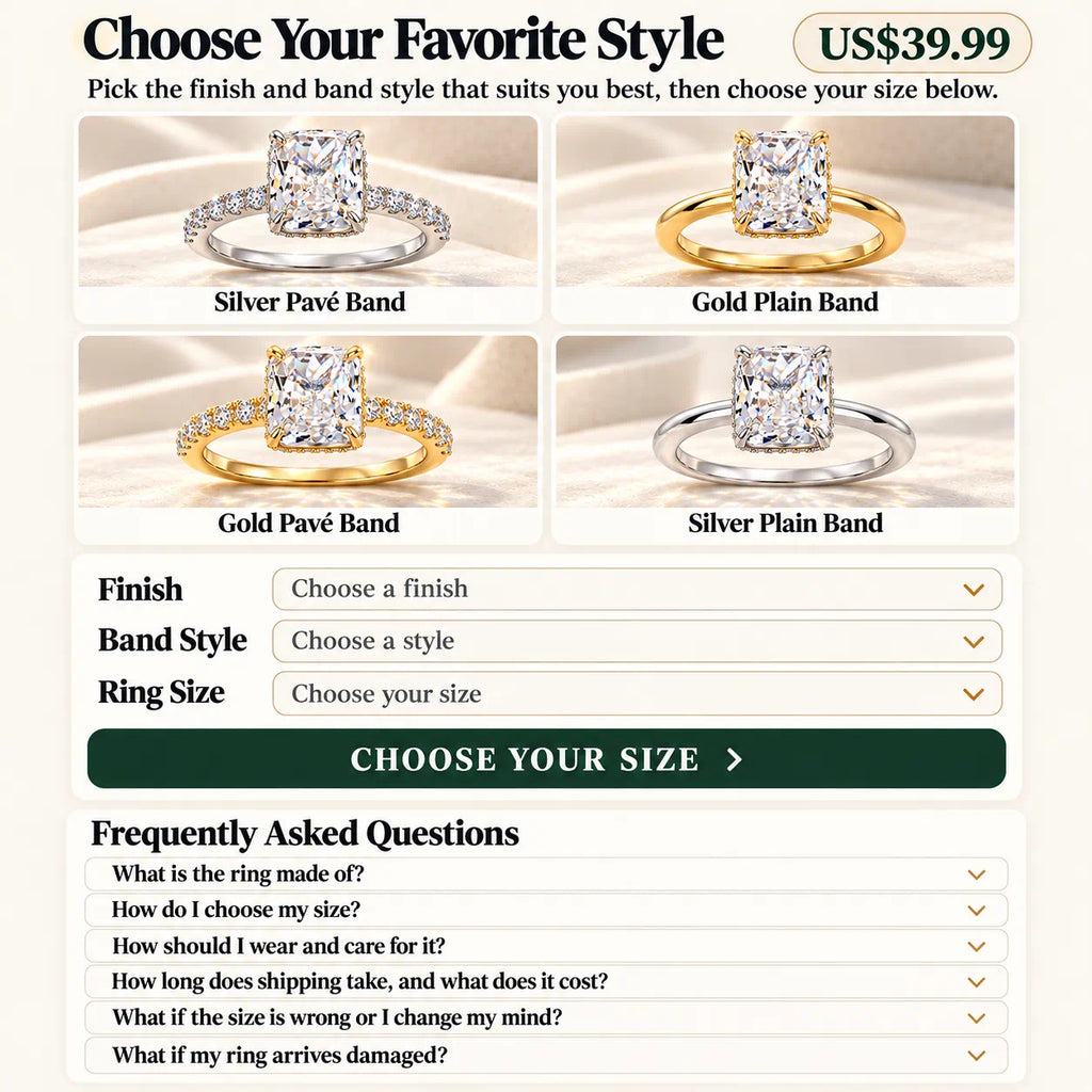 A Radiant-Cut Lab-Grown Diamond Ring That Makes Every Day Feel a Little More Special-Last Day Sale-90% OFF🔥