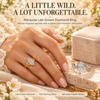 A Nature-Inspired Marquise Lab-Grown Diamond Ring with Romantic Vine & Leaf Details-Last Day Sale-90% OFF🔥