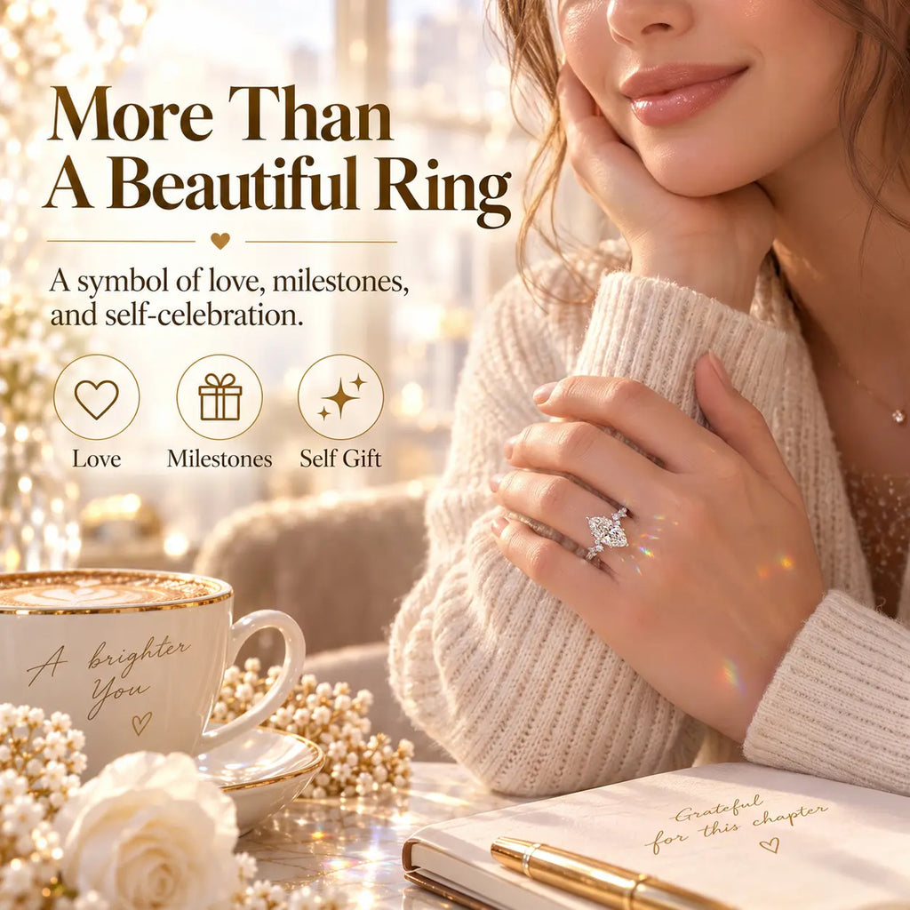 A Timeless Marquise Diamond Ring Designed To Make Every Woman Feel Elegant, Loved & Unforgettable-Last Day Sale-90% OFF🔥