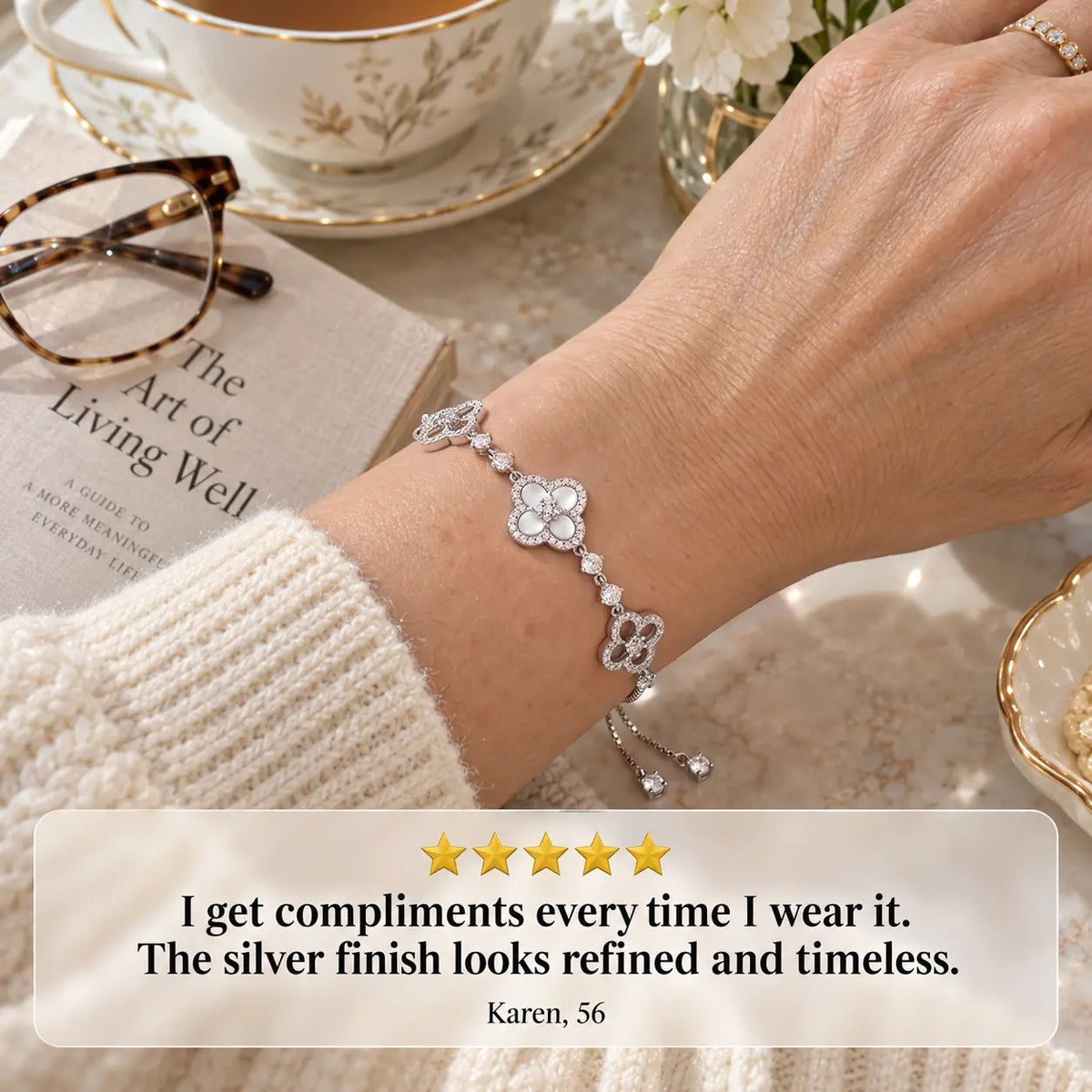 A Little Symbol Of Luck, Love & Beauty — A Timeless Clover Diamond Bracelet Made To Shine With You Every Day -Last Day Sale-90% OFF🔥