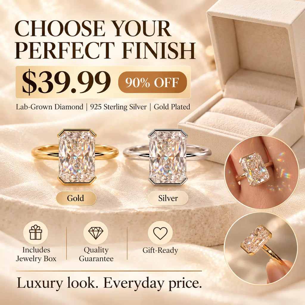 The Luxury-Looking Diamond Ring She'll Never Want To Take Off-Last Day Sale-90% OFF🔥