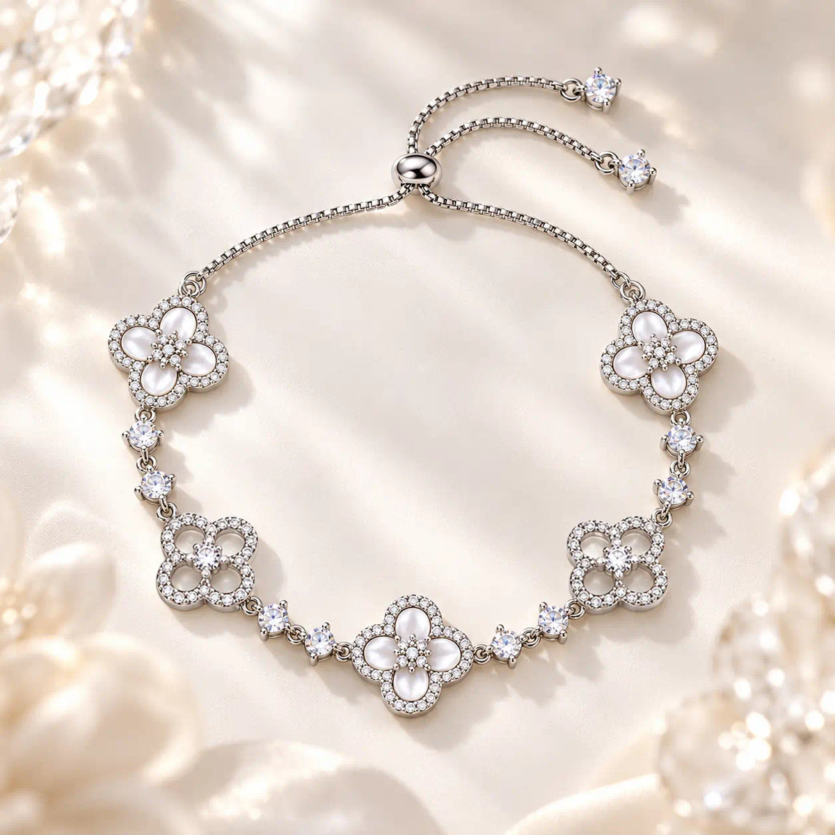 A Little Symbol Of Luck, Love & Beauty — A Timeless Clover Diamond Bracelet Made To Shine With You Every Day -Last Day Sale-90% OFF🔥