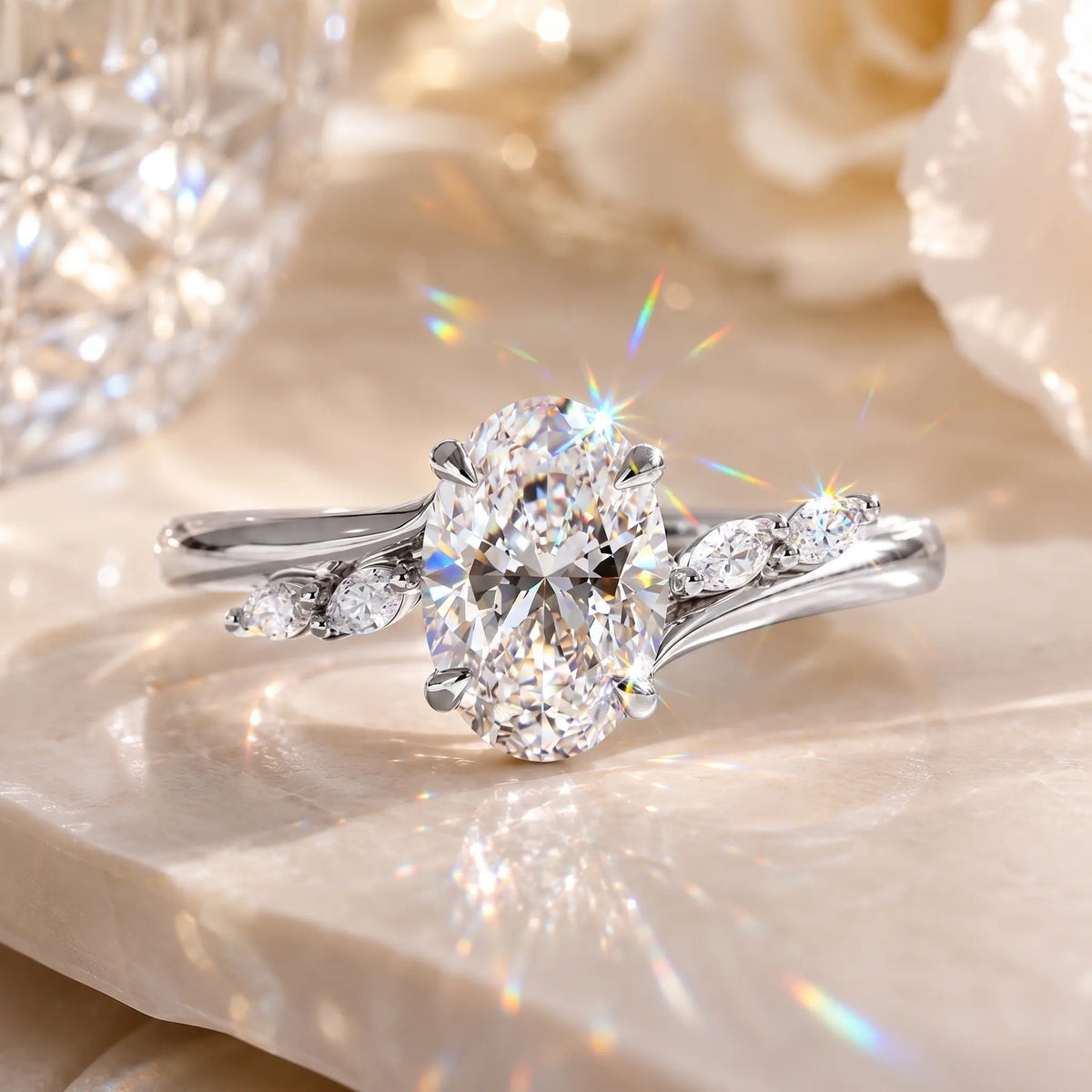 The Oval Diamond Ring That Makes Every Hand Look Elegant & Luxurious-Last Day Sale-90% OFF🔥