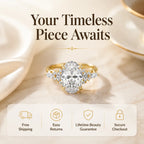 Snowflake Oval Ring — Anti-Pinching Comfort Fit Ring for Timeless Elegance -Last Day Sale-90% OFF🔥