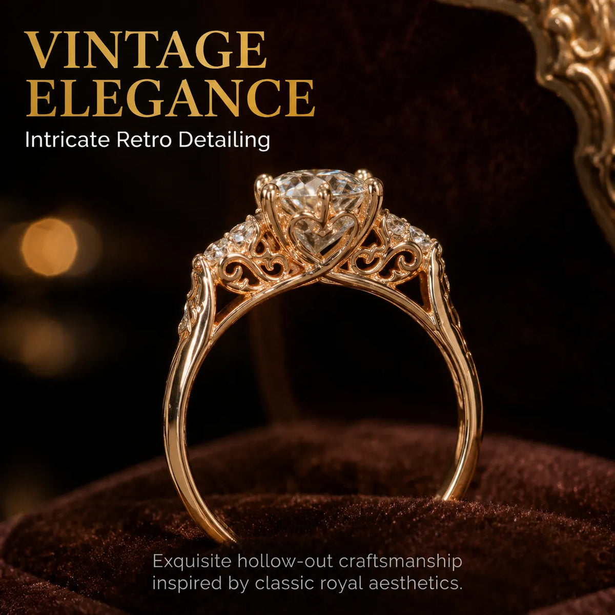 Elegant Oval Cut Diamond Ring | Vintage Details & All-Day Comfort Band--Last Day Sale-90% OFF🔥