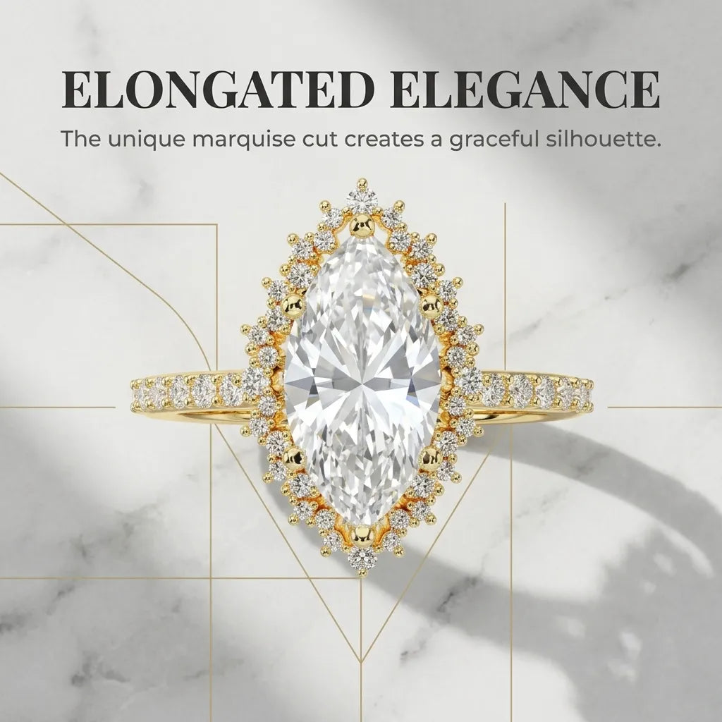 The Marquise Halo Ring Romantic Brilliance Designed For Your Forever Moment -Last Day Sale-90% OFF🔥