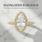 The Marquise Halo Ring Romantic Brilliance Designed For Your Forever Moment -Last Day Sale-90% OFF🔥